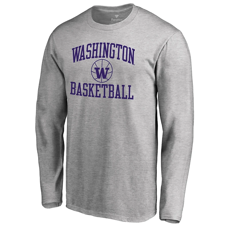 Men's Heathered Gray Washington Huskies In Bounds Long Sleeve T-Shirt