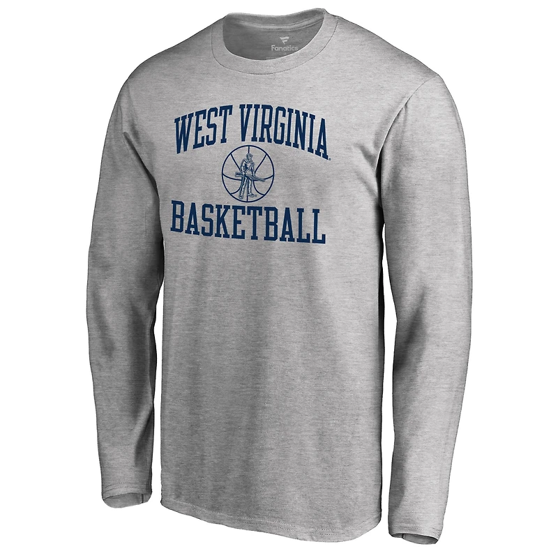 Men's Heathered Gray West Virginia Mountaineers In Bounds Long Sleeve T-Shirt
