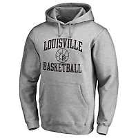 Men's Heathered Gray Louisville Cardinals In Bounds Pullover Hoodie