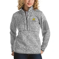 Women's Antigua Gray Jimmie Johnson Fortune Half-Zip Pullover Jacket