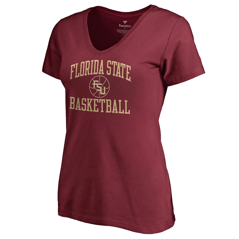 Women's Garnet Florida State Seminoles In Bounds V-Neck T-Shirt