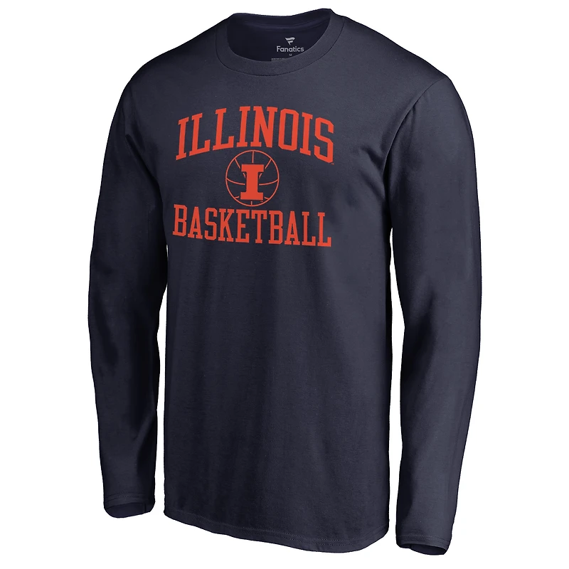 Men's Navy Illinois Fighting Illini In Bounds Long Sleeve T-Shirt
