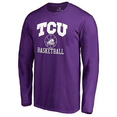 Men's Purple TCU Horned Frogs In Bounds Long Sleeve T-Shirt