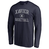 Men's Navy Xavier Musketeers In Bounds Long Sleeve T-Shirt