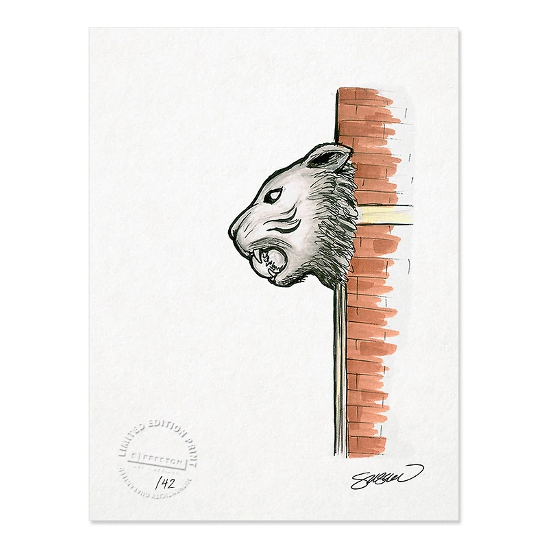 Detroit Tigers 8.5" x 11" Comerica Park Sketch Art Print