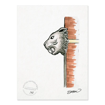 Detroit Tigers 8.5" x 11" Comerica Park Sketch Art Print
