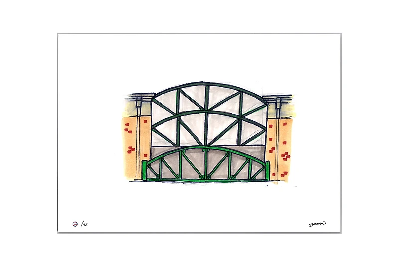 New York Mets 8.5" x 11" Citi Field Sketch Art Print