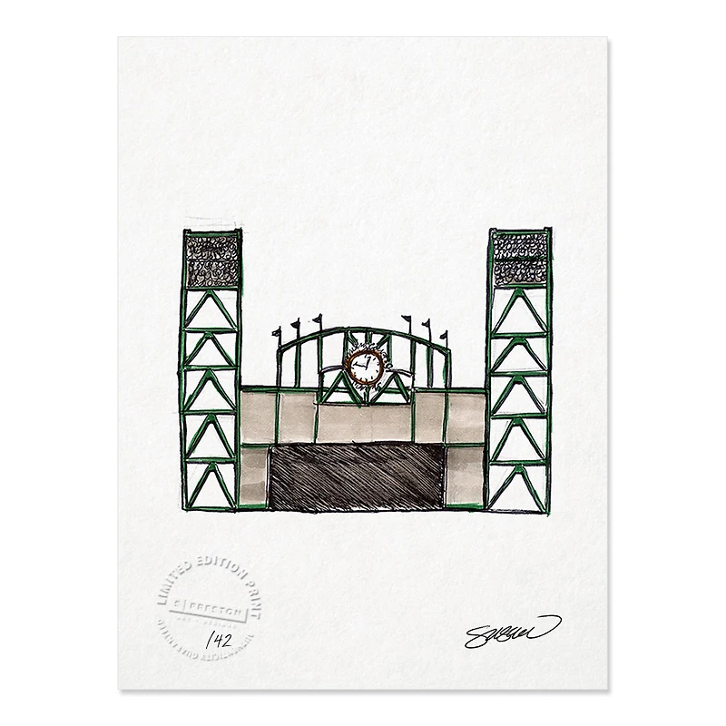 San Francisco Giants 8.5" x 11" Oracle Park Sketch Art Print