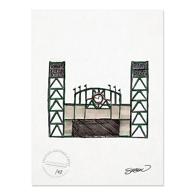 San Francisco Giants 8.5" x 11" Oracle Park Sketch Art Print