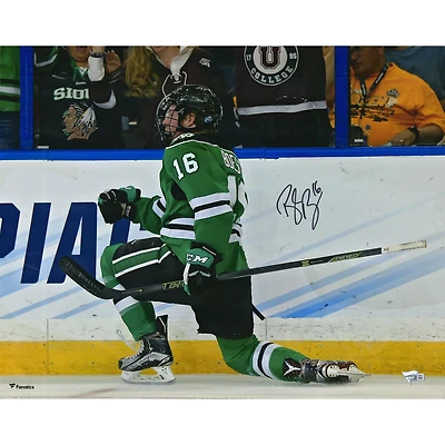 Brock Boeser North Dakota Autographed 16" x 20" Goal Celebration Photograph