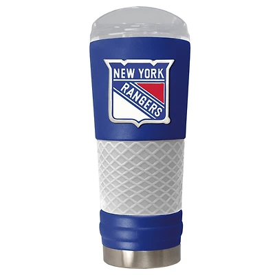 Blue New York Rangers 24oz. Powder Coated Draft Travel Mug