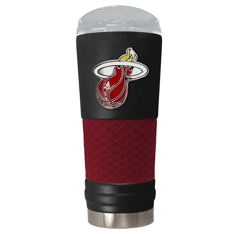 Black Miami Heat 24oz. Powder Coated Draft Travel Mug