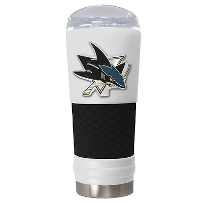 White San Jose Sharks 24oz. Powder Coated Draft Travel Mug