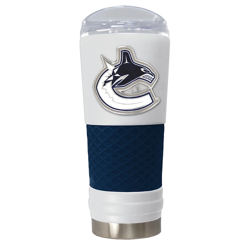 White Vancouver Canucks 24oz. Powder Coated Draft Travel Mug