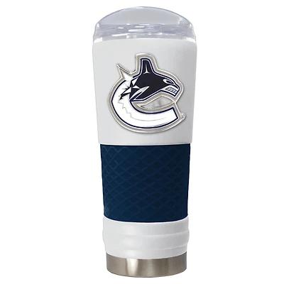 White Vancouver Canucks 24oz. Powder Coated Draft Travel Mug