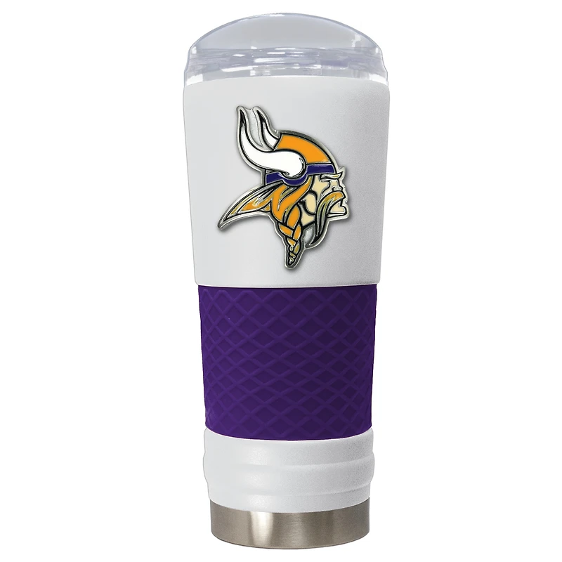 White Minnesota Vikings 24oz. Powder Coated Draft Travel Mug