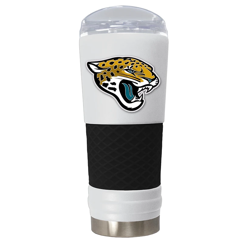 White Jacksonville Jaguars 24oz. Powder Coated Draft Travel Mug