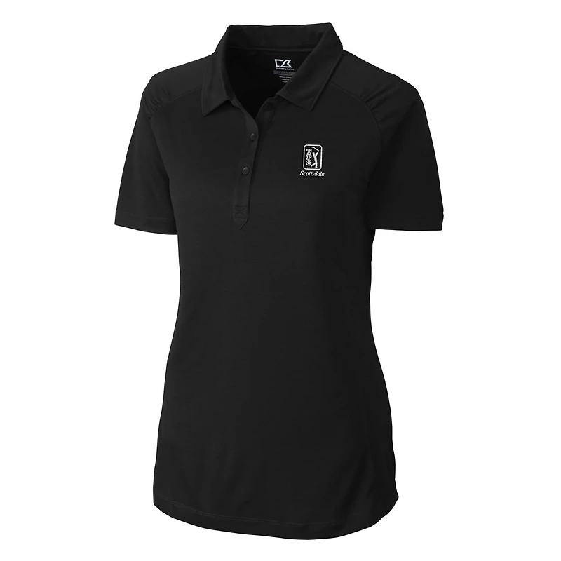 Women's Cutter & Buck Black TPC Scottsdale Northgate DryTec Polo