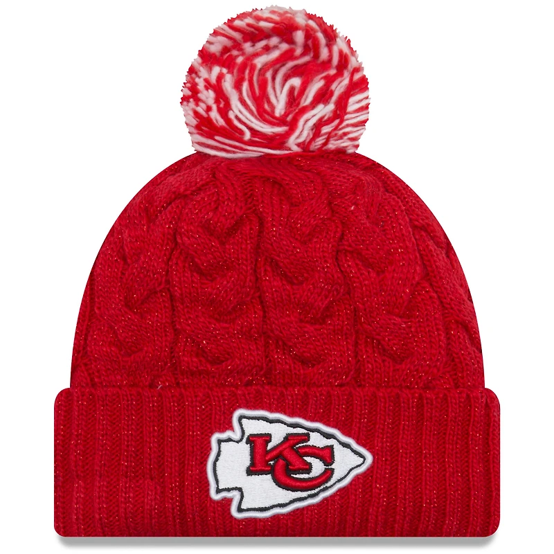 Women's New Era Red Kansas City Chiefs Cozy Cable Cuffed Knit Hat