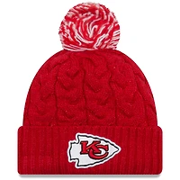 Women's New Era Red Kansas City Chiefs Cozy Cable Cuffed Knit Hat