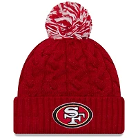 Women's New Era Scarlet San Francisco 49ers Cozy Cable Cuffed Knit Hat