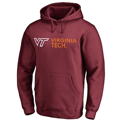 Men's Maroon Virginia Tech Hokies Logo Pullover Hoodie