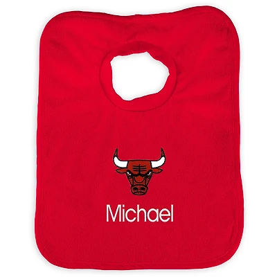 Infant Black Chicago Bulls Personalized Bib