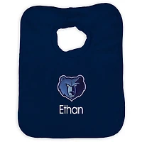 Infant Navy Memphis Grizzlies Personalized Bib