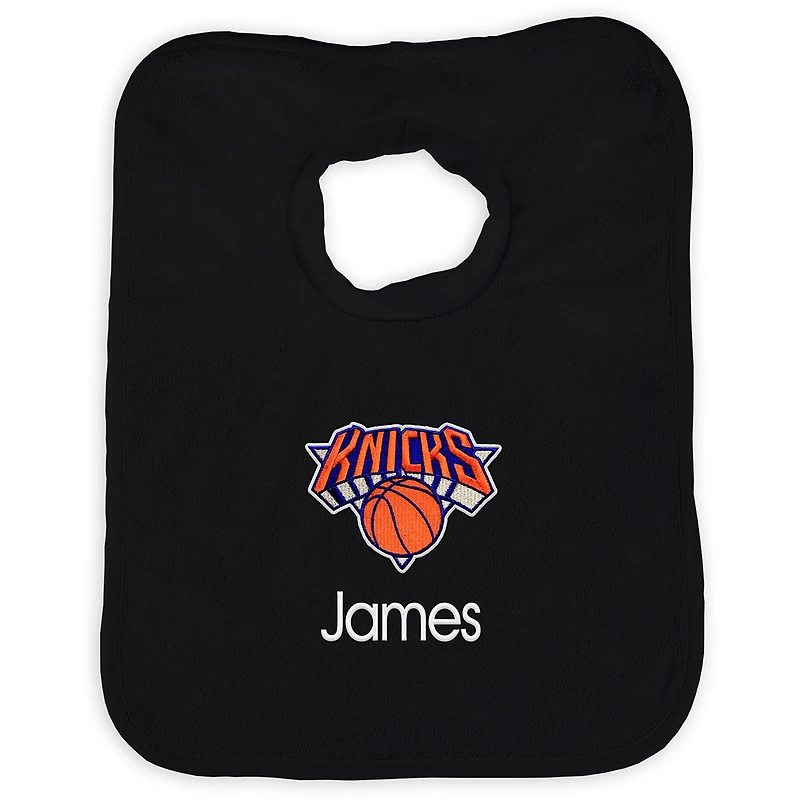 Infant Black New York Knicks Personalized Bib