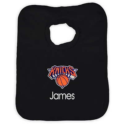 Infant Black New York Knicks Personalized Bib