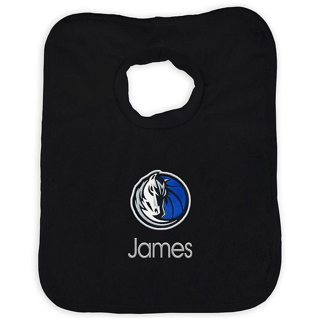 Infant Black Dallas Mavericks Personalized Bib