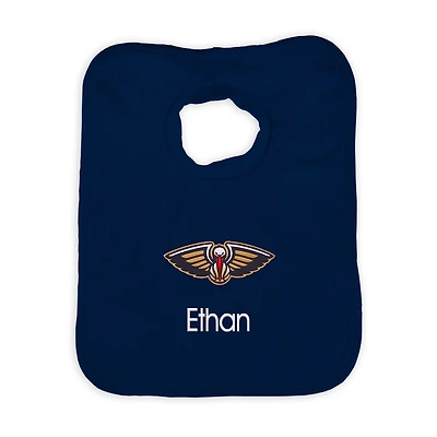 Infant Navy New Orleans Pelicans Personalized Bib