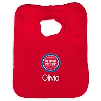 Infant Red Detroit Pistons Personalized Bib