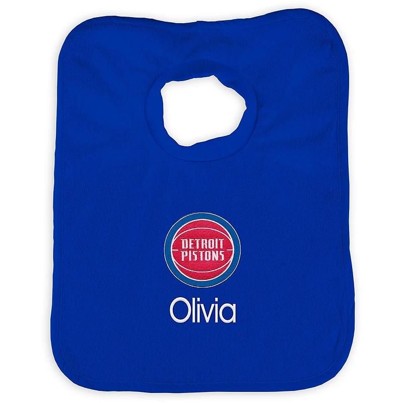 Infant Royal Detroit Pistons Personalized Bib