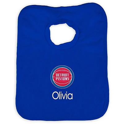 Infant Royal Detroit Pistons Personalized Bib