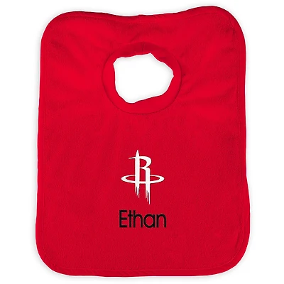 Infant Red Houston Rockets Personalized Bib