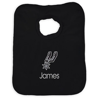Infant Black San Antonio Spurs Personalized Bib