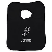 Infant Black San Antonio Spurs Personalized Bib