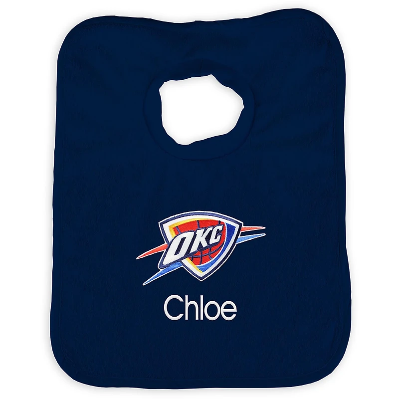Infant Navy Oklahoma City Thunder Personalized Bib