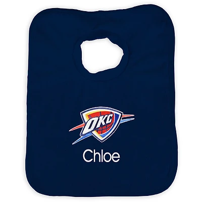 Infant Navy Oklahoma City Thunder Personalized Bib