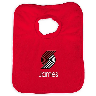 Infant Red Portland Trail Blazers Personalized Bib