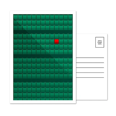 Boston Red Sox Fenway Park Red Seat 5-Pack Minimalist Postcard Set