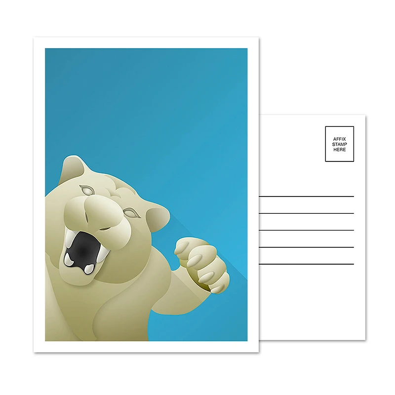 Detroit Tigers Comerica Park White Tiger 5-Pack Minimalist Postcard Set