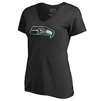 Women's Black Seattle Seahawks Lovely V-Neck T-Shirt