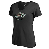Women's Black Minnesota Wild Lovely V-Neck T-Shirt