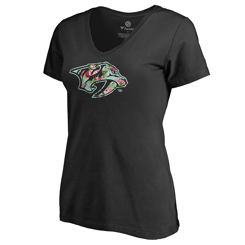 Women's Black Nashville Predators Lovely V-Neck T-Shirt