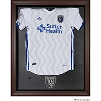 San Jose Earthquakes Framed Brown Team Logo Jersey Display Case