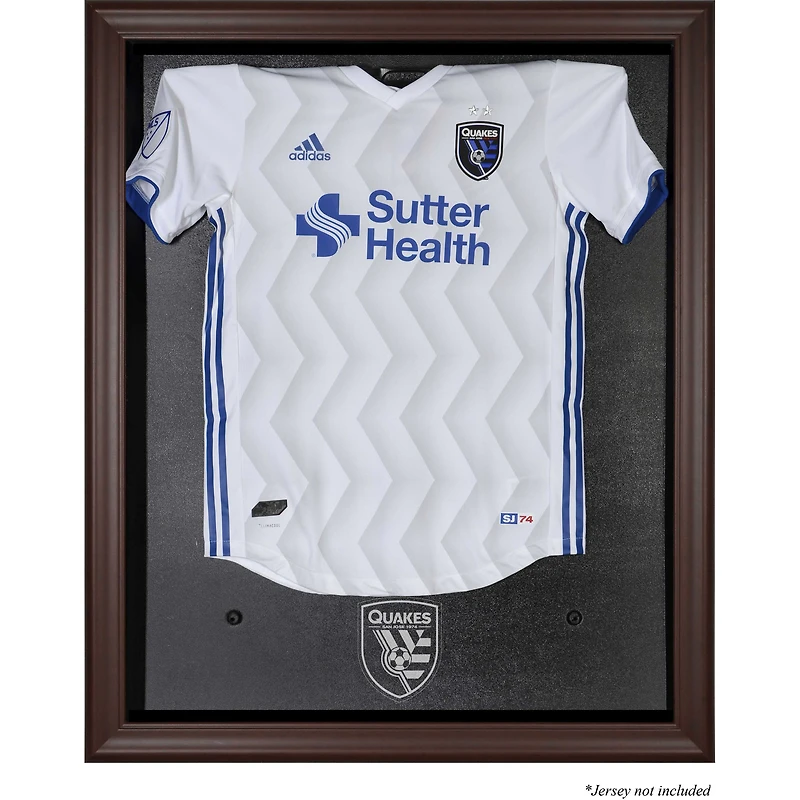 San Jose Earthquakes Framed Brown Team Logo Jersey Display Case