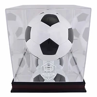 Houston Dynamo Mahogany Team Logo Soccer Ball Display Case