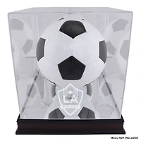 LA Galaxy Mahogany Team Logo Soccer Ball Display Case
